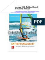Entrepreneurship 11th Edition Hisrich Solutions Manual Full Chapter PDF