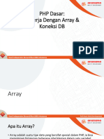 Array Dan Database Connection