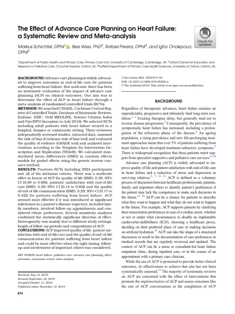 Heart Failure and Quality of Life | PDF