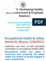 Chapter 6 Developing Healthy Work Environment & Employee Relations