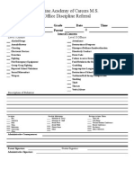 IAOC Discipline Form