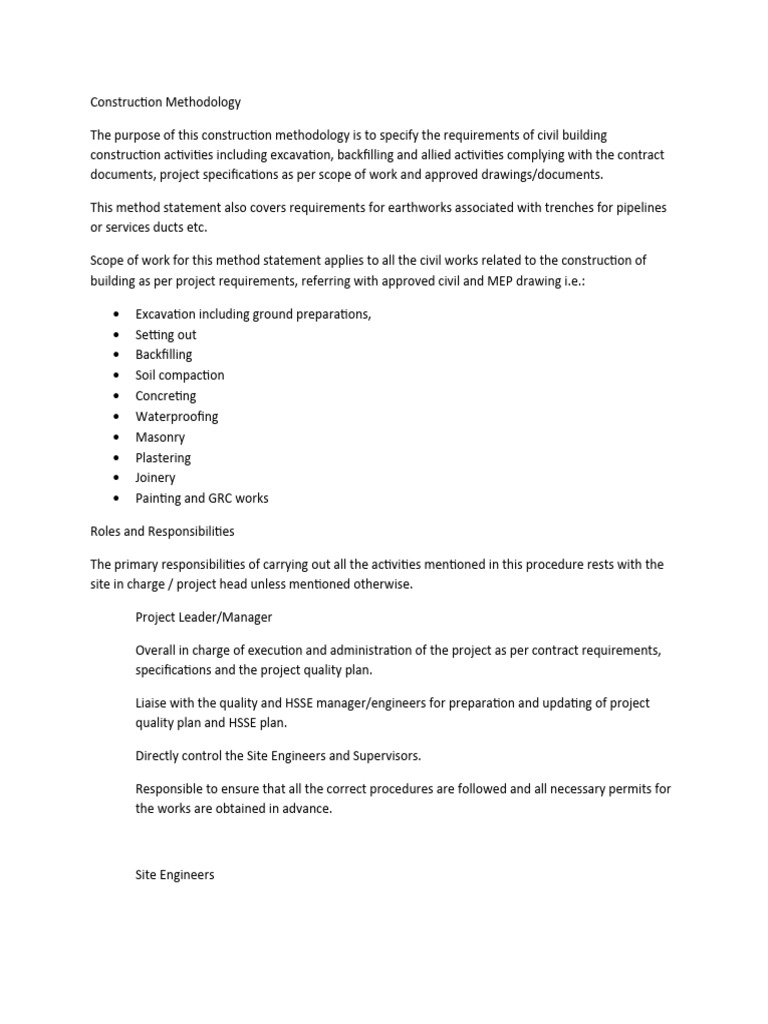 Construction methodology pdf concrete waste