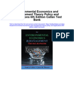 Environmental Economics and Management Theory Policy and Applications 6th Edition Callan Test Bank Full Chapter PDF