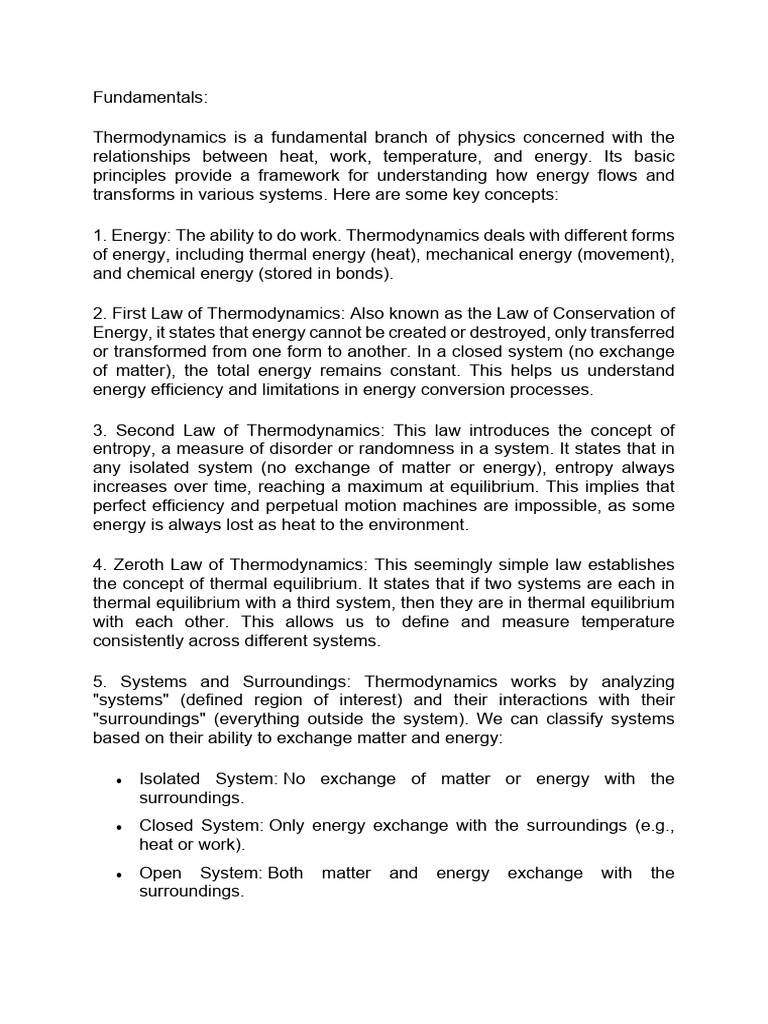 Unit 3 Refrigeration Notes PDF Heat Thermodynamics