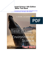 Environmental Science 16th Edition Miller Test Bank Full Chapter PDF
