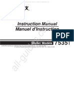 EuroPro 7535 Sewing Machine Instruction Manual