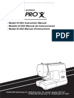 EuroPro 8135H Sewing Machine Instruction Manual
