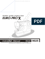 EuroPro 9025 Sewing Machine Instruction Manual
