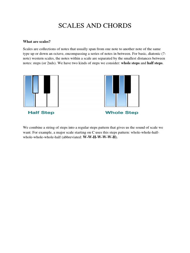 Scales and Chords | PDF | Scale (Music) | Chord (Music)