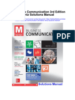 M Business Communication 3rd Edition Rentz Solutions Manual Full Chapter PDF