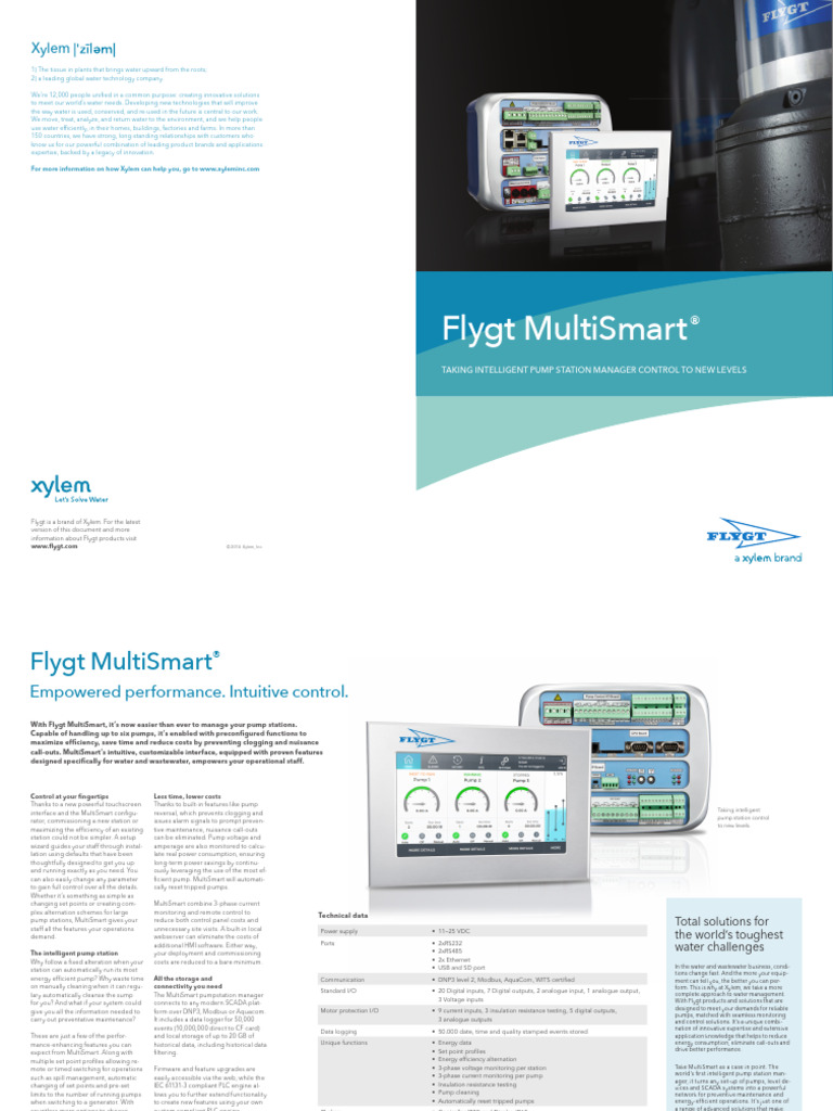 Flygt Multismart PDF Pump Efficient Energy Use