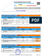 CENI RDC - Liste Des Elus À La Députation Provinciale - Résultats Provisoires - Scrutins Du 20 Dé