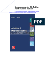 Advanced Macroeconomics 5th Edition Romer Solutions Manual Full Chapter PDF