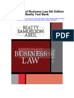 Essentials of Business Law 6th Edition Beatty Test Bank Full Chapter PDF