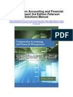Download Construction Accounting and Financial Management 3rd Edition Peterson Solutions Manual full chapter pdf