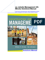 Construction Jobsite Management 4th Edition Mincks Solutions Manual Full Chapter PDF