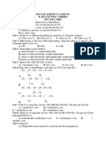 BÀI TẬP ALKENE VÀ ALKYNE