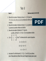 Test 3 Mathematics