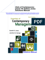 Essentials of Contemporary Management 7th Edition Jones Solutions Manual Full Chapter PDF