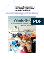 Criminalistics An Introduction To Forensic Science 12th Edition Saferstein Test Bank Full Chapter PDF