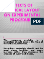 Effects of Physical Layout and Experimental Procedure
