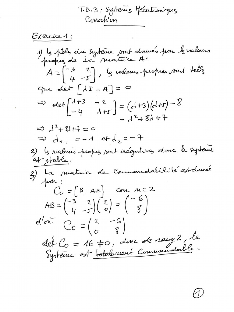 Correction TD3 - Exercices 1-7 | PDF