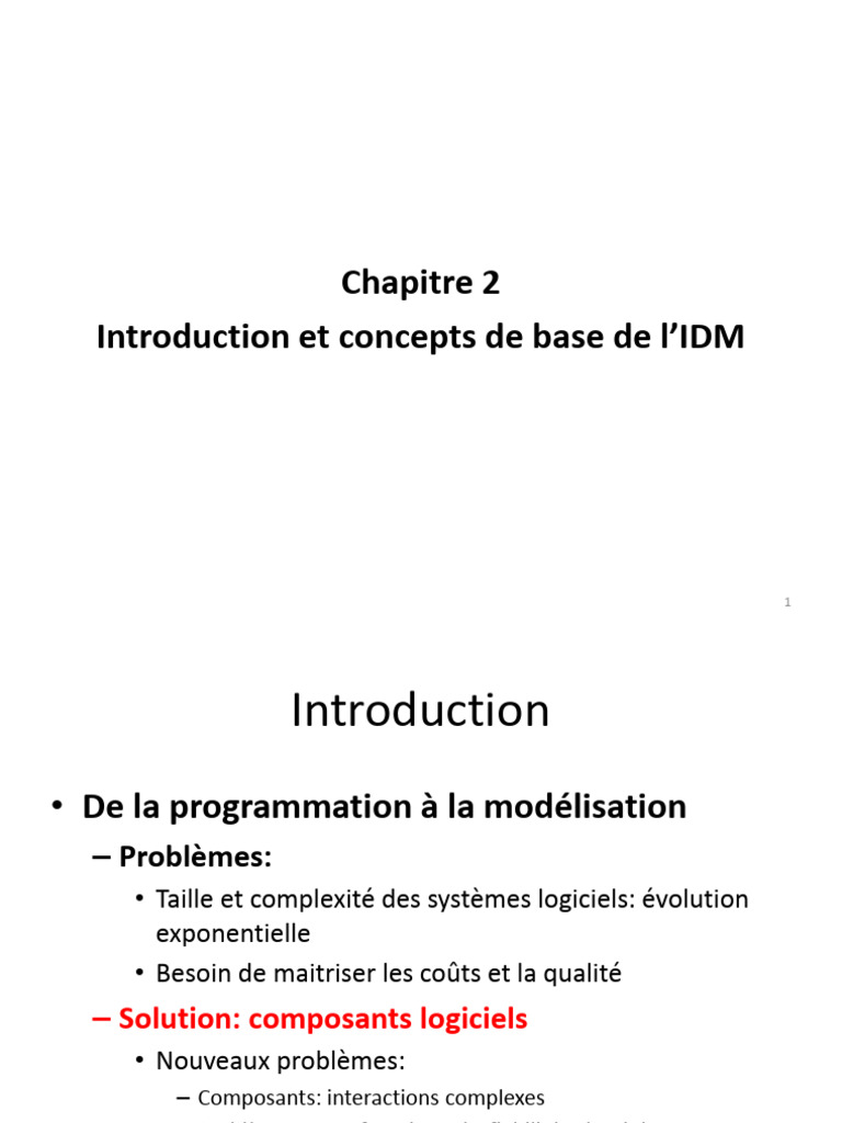 Cours IDM Chapitre 2 IDM | PDF