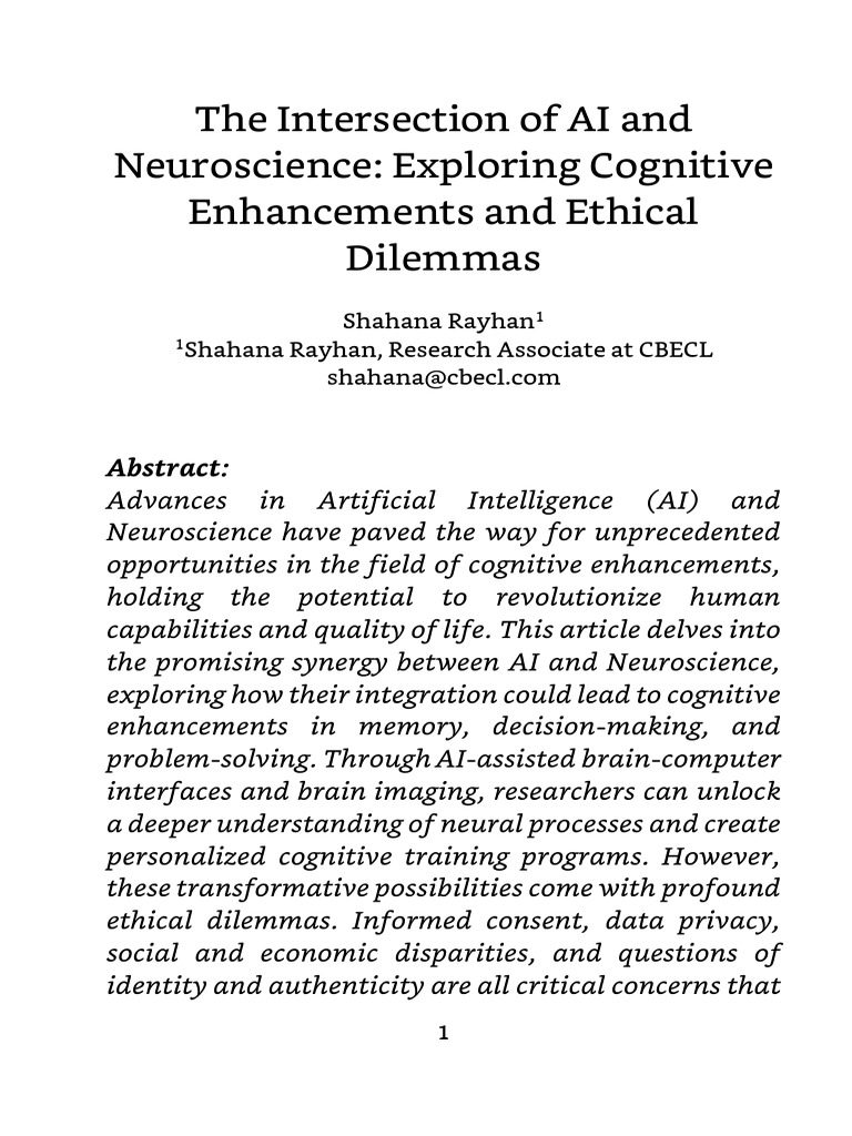 AI and Neuroscience: Enhancing Memory | PDF | Intelligence (AI ...