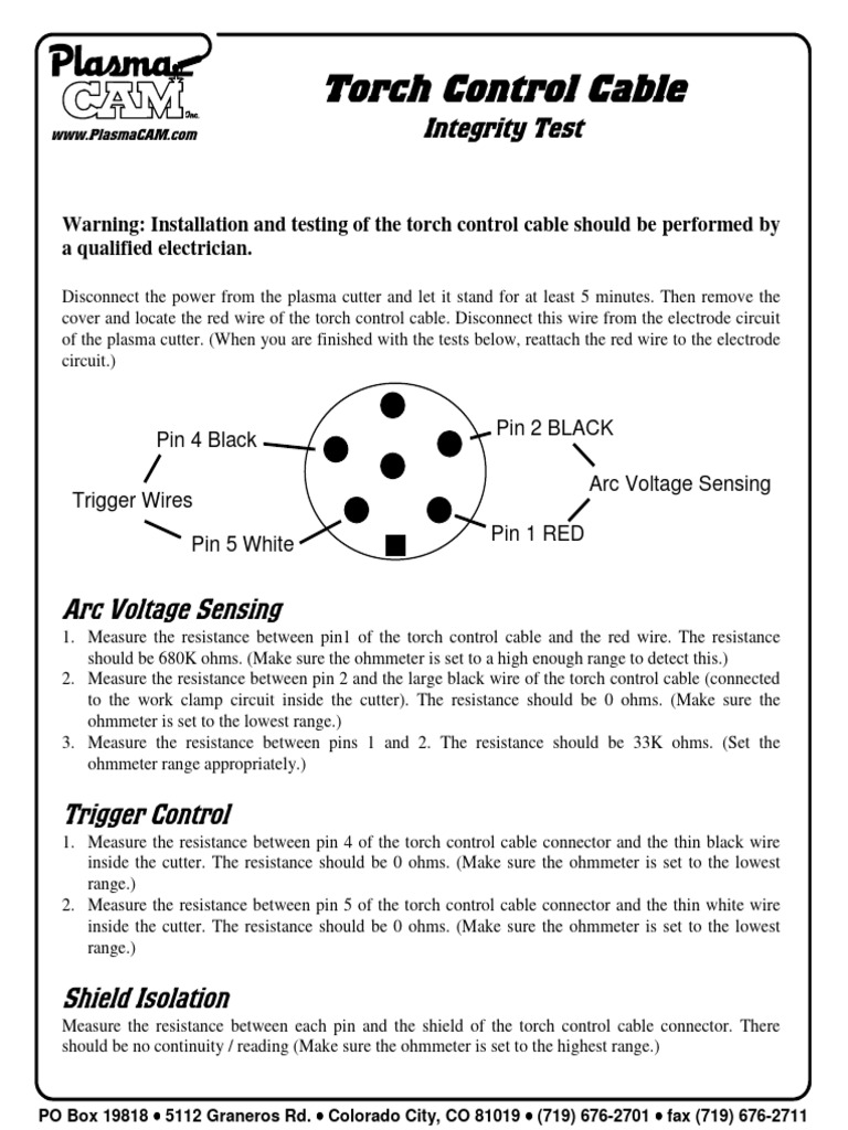 Torch Control Cable Integrity Testing | PDF