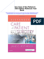 Alexanders Care of The Patient in Surgery 16th Edition Rothrock Test Bank Full Chapter PDF