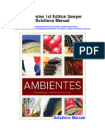 Ambientes 1st Edition Sawyer Solutions Manual Full Chapter PDF