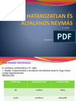 Oszt A Hatarozatlan Es Az Altalanos Nevmas 2. Ora