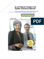 Essentials of Federal Taxation 3rd Edition Spilker Solutions Manual Full Chapter PDF