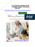 Essentials of Federal Taxation 2018 Edition 9th Edition Spilker Solutions Manual Full Chapter PDF