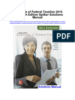 Essentials of Federal Taxation 2016 Edition 7th Edition Spilker Solutions Manual Full Chapter PDF