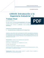 LIIS101 Introducción A La Ingeniería Industrial Trabajo Final