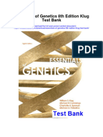 Essentials of Genetics 8th Edition Klug Test Bank Full Chapter PDF