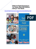 Early Childhood Field Experience Learning To Teach Well 2nd Edition Kathryn Test Bank Full Chapter PDF