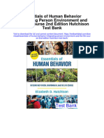 Essentials of Human Behavior Integrating Person Environment and The Life Course 2nd Edition Hutchison Test Bank Full Chapter PDF