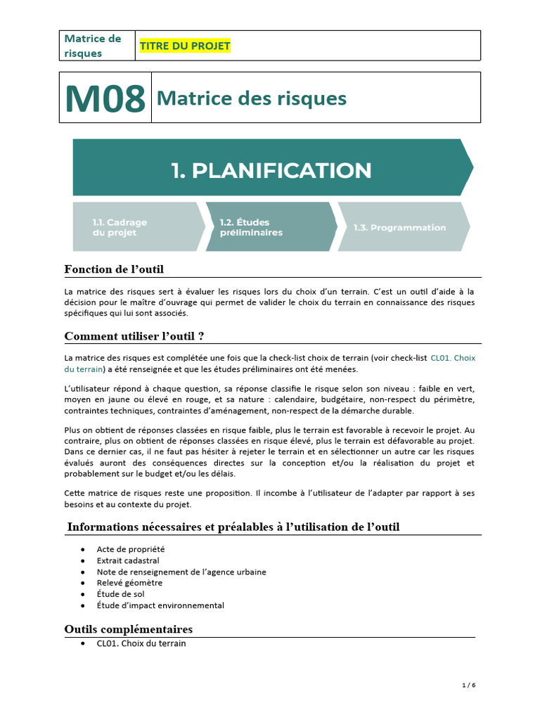Évaluation des risques de terrain | PDF | Risque | Assainissement
