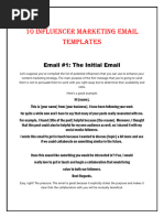 10 Influencer Marketing Email Templates