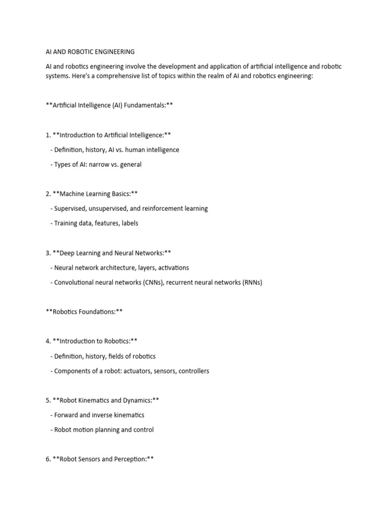Ai and robotic engineering pdf