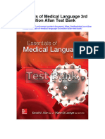 Essentials of Medical Language 3rd Edition Allan Test Bank Full Chapter PDF