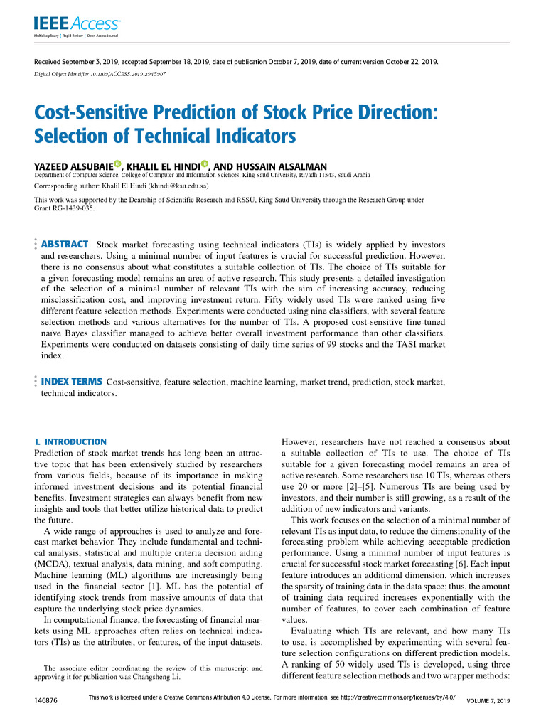 Cost-Sensitive Stock Price Prediction | PDF | Machine Learning ...