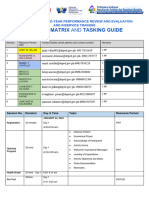 Activity Matrix RP Tasking Guide PTTNHS 1