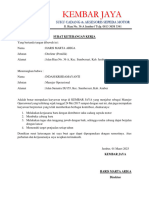 Surat Keterangan Kerja Dirga