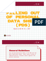 Filling Out of Personal Data Sheet (PDS) : Based On CSC MC 16 S. 2017