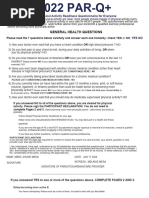 PAR-Q+ Questionnaire 2025 | PDF | Asthma | Medical Specialties