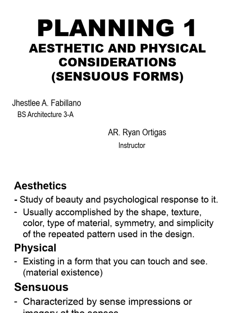 Aesthetic Considerations in Design | PDF