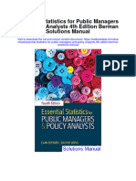 Essential Statistics For Public Managers and Policy Analysts 4th Edition Berman Solutions Manual Full Chapter PDF